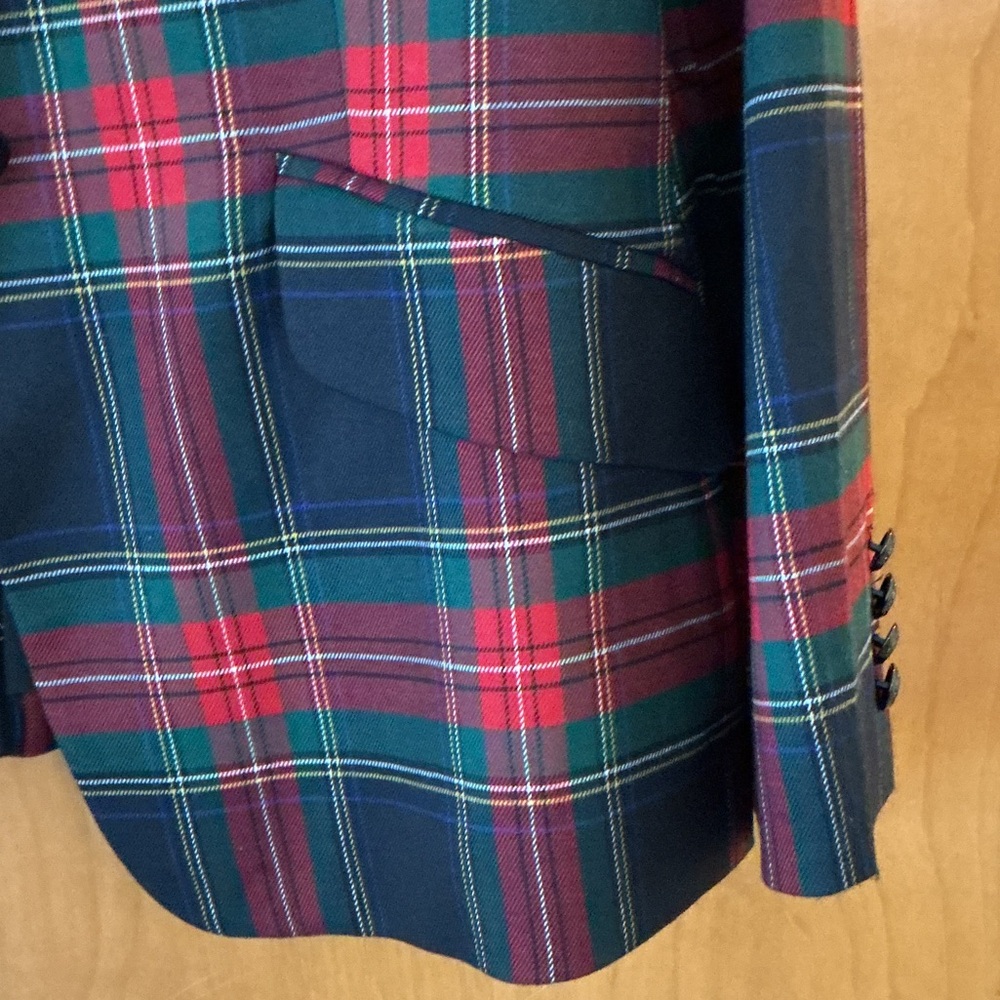 Lauren Ralph Lauren Tartan Blazer in Red and Green - Picture 3 of 4